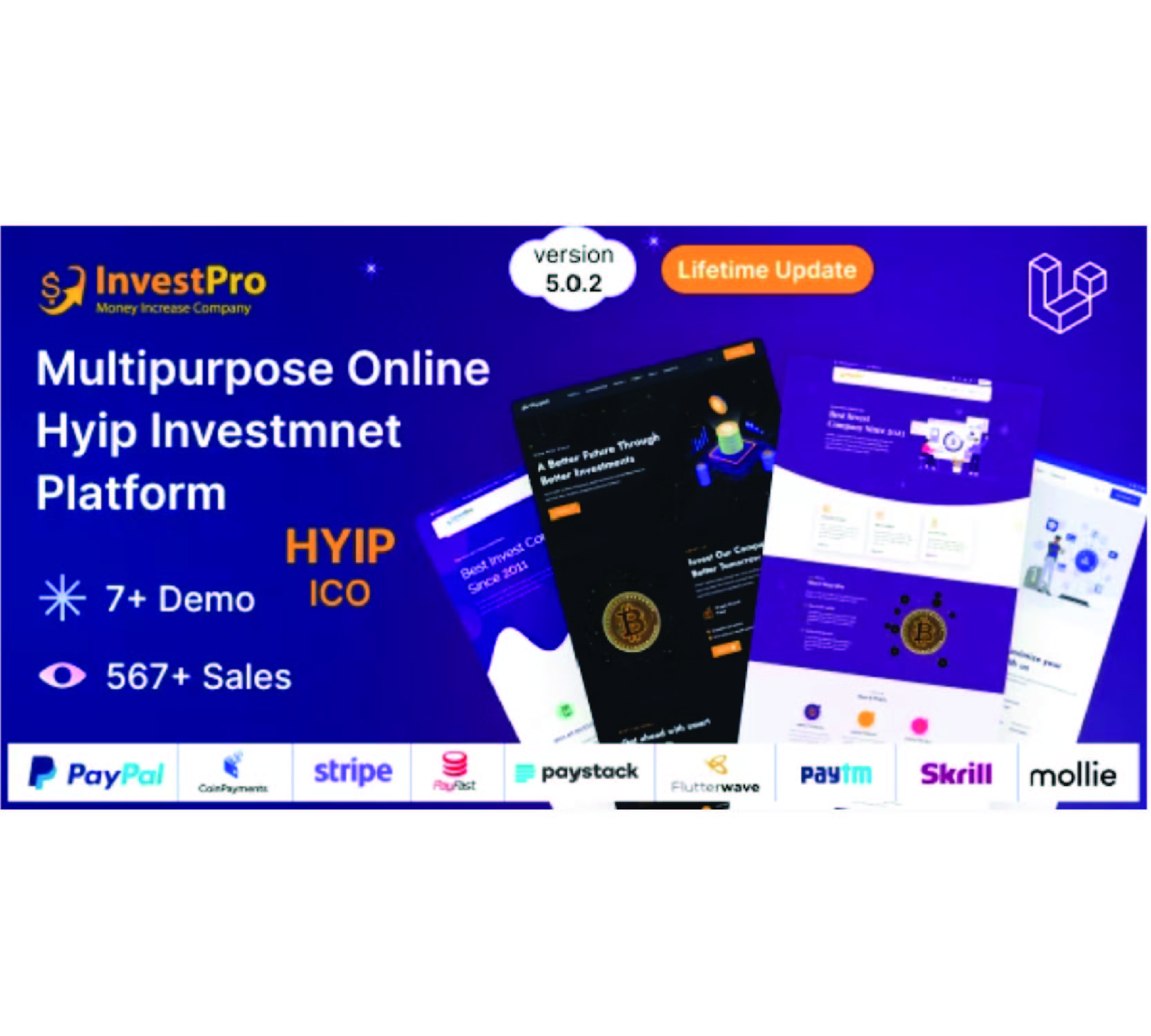 Hyip InvestPro – 高级 HYIP 和 ICO 投资钱包和银行平台